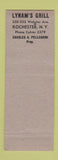 Matchbook Cover - Lynam's Grill Rochester NY deco
