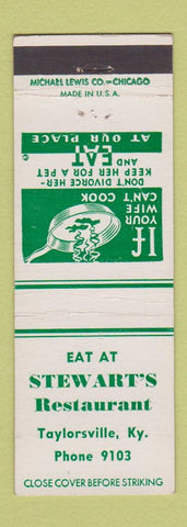 Matchbook Cover - Stewart's Restaurant Taylorsville KY