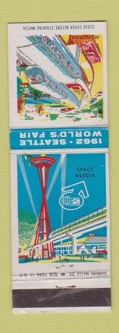 Matchbook Cover - 1962 Seattle World's Fair WA Monorail Space Needle