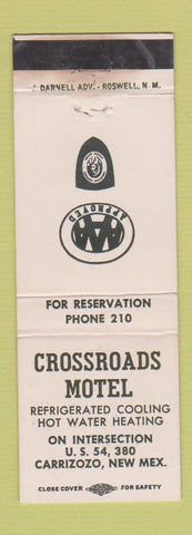 Matchbook Cover - Crossroads Motel Carrizozo NM WEAR