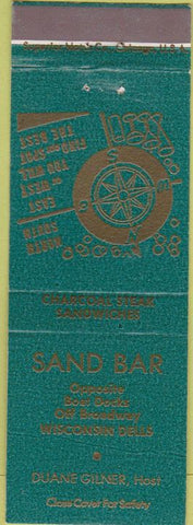 Matchbook Cover - Sand Bar Wisconsin Dells WI
