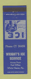 Matchbook Cover - Wright's Ice Service Winter Haven FL