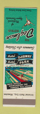 Matchbook Cover - Deglman Hotels Sault Ste Marie MI Ojibway Park