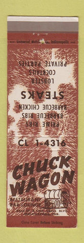 Matchbook Cover - Chuck Wagon Restaurant Indianapolis IN
