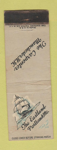 Matchbook Cover - Eastland Hotel Carpenter Portland ME Manchester NH WEAR