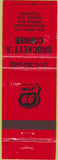 Matchbook Cover - Crockett's Corner Phillips 66 oil gas