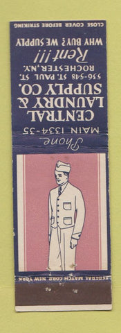 Matchbook Cover - Central Laundry Supply Rochester NY FEDERAL LONG