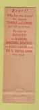 Matchbook Cover - Central Laundry Supply Rochester NY FEDERAL LONG