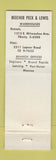 Matchbook Cover - Beecher Pick Lewis Paper Detroit MI WEAR