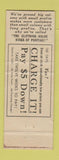 Matchbook Cover - Barnett's Men's Store Pontiac MI clothes WORN
