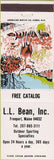 Matchbook Cover - LL Bean Inc Freeport ME boots