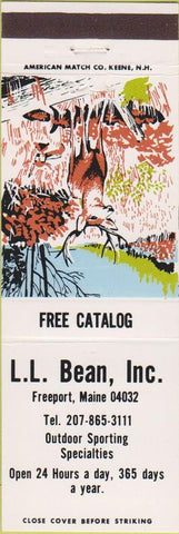 Matchbook Cover - LL Bean Inc Freeport ME boots