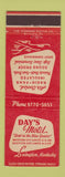 Matchbook Cover - Day's Motel Lexington KY