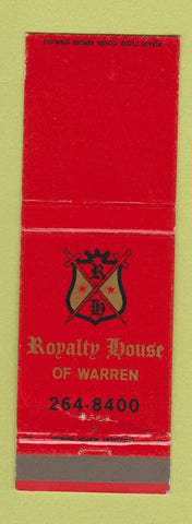Matchbook Cover - Royalty House of Warren MI WEAR