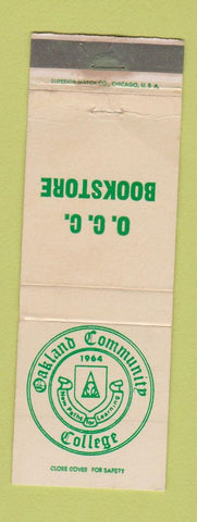 Matchbook Cover - Oakland Community College Bookstore WORN