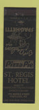 Matchbook Cover - St Regis Hotel Portland ME Italian Pizza