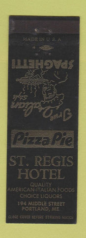 Matchbook Cover - St Regis Hotel Portland ME Italian Pizza
