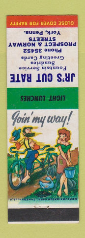 Matchbook Cover - JR's Cut Rate Drug York PA hillbilly