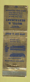 Matchbook Cover - Exit Motel Restaurant Birch Run MI WEAR