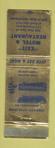 Matchbook Cover - Exit Motel Restaurant Birch Run MI WEAR