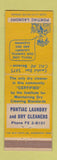 Matchbook Cover - Pontiac Laundry Dry Cleaning MI