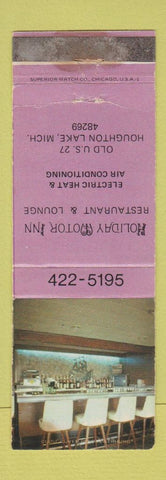 Matchbook Cover - Holiday Motor Inn Houghton Lake MI WORN