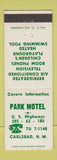 Matchbook Cover - Park Motel Carlsbad NM