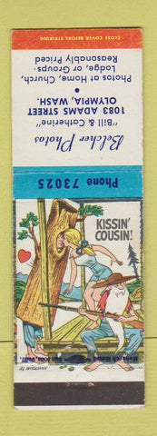 Matchbook Cover - Belcher Photography Studio Olympia WA hillbilly
