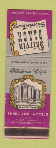 Matchbook Cover - Skirvin Black Hotel Oklahoma City OK WEAR