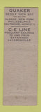 Matchbook Cover - Quaker Line California Eastern Line