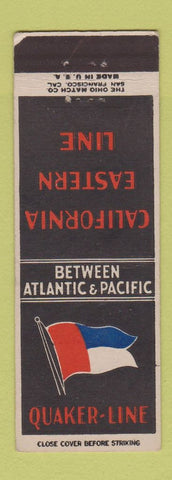 Matchbook Cover - Quaker Line California Eastern Line