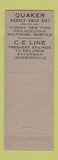 Matchbook Cover - Quaker Line California Eastern Line