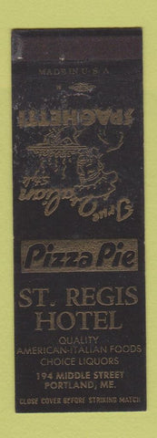 Matchbook Cover - St Regis Hotel Portland ME Italian Pizza WEAR