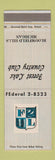 Matchbook Cover - Forest Lake Country Club Bloomfield Hills MI