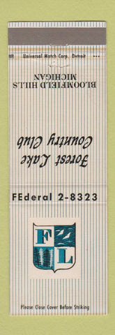 Matchbook Cover - Forest Lake Country Club Bloomfield Hills MI
