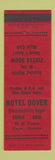 Matchbook Cover - Hotel Dover OH