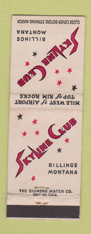 Matchbook Cover - Skyline Club Billings MT WEAR
