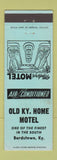 Matchbook Cover - Old KY Home Motel Bardstown KY