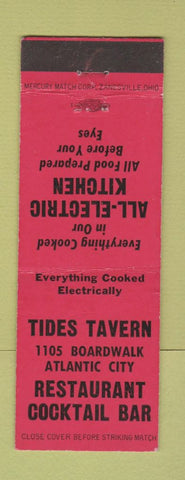 Matchbook Cover - Tides Tavern Atlantic City NJ
