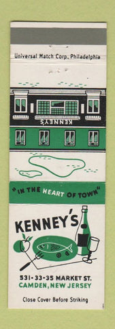 Matchbook Cover - Kenney's Camden NJ restaurant