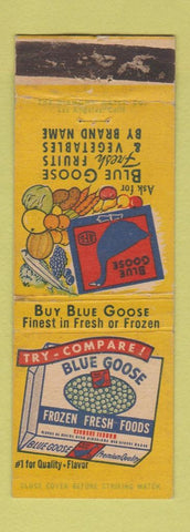 Matchbook Cover - Blue Goose Frozen Foods WORN