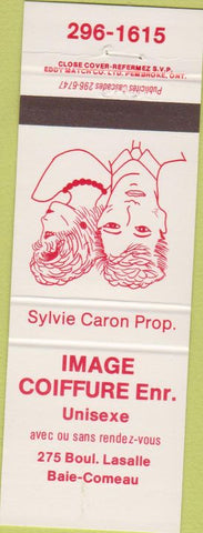 Matchbook Cover - Image Coiffure Bale Comeau Canada salon