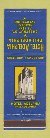 Matchbook Cover - Hotel Adelphia Philadelphia PA WEAR