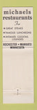 Matchbook Cover - Michaels Restaurant Rochester MN Mankato