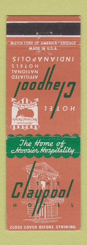 Matchbook Cover - Claypool Hotel Indianapolis IN