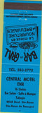 Matchbook Cover - Central Motel Enr Ste Anne De Beaupre