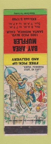 Matchbook Cover - Bay Area Muffler Santa Monica CA hillbilly