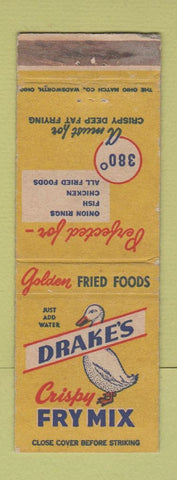 Matchbook Cover - Drake's Crispy Fry Mix duck WORN