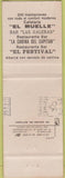 Matchbook Cover - Hotel El Romano Mexico WEAR