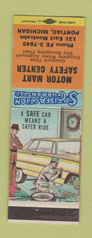 Matchbook Cover - Motor Mart Safety Center Goodrich Tires Pontiac MI WEAR